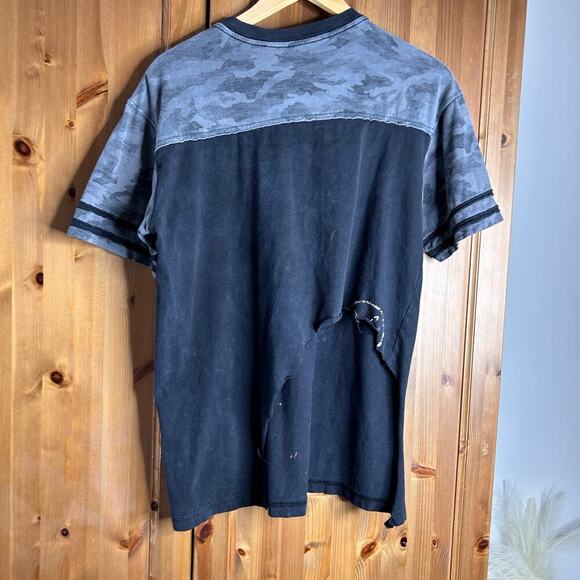 Affliction Mens Divio Vrnsh T-Shirt Large Black Live Fast Y2K Skull Grunge FLAW - Picture 5 of 7